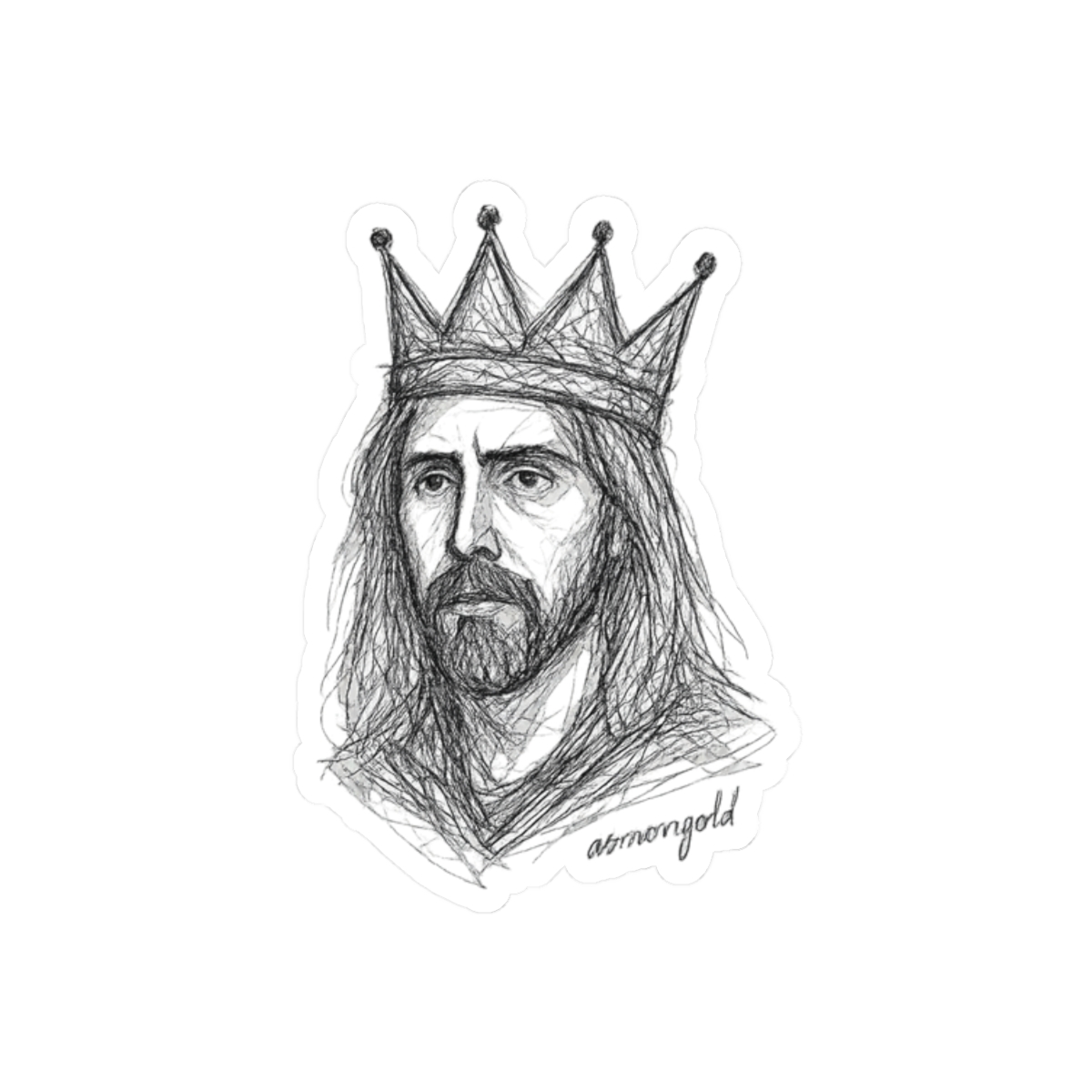 Asmongold OTK Fanart Sketchwork Vinyl Sticker