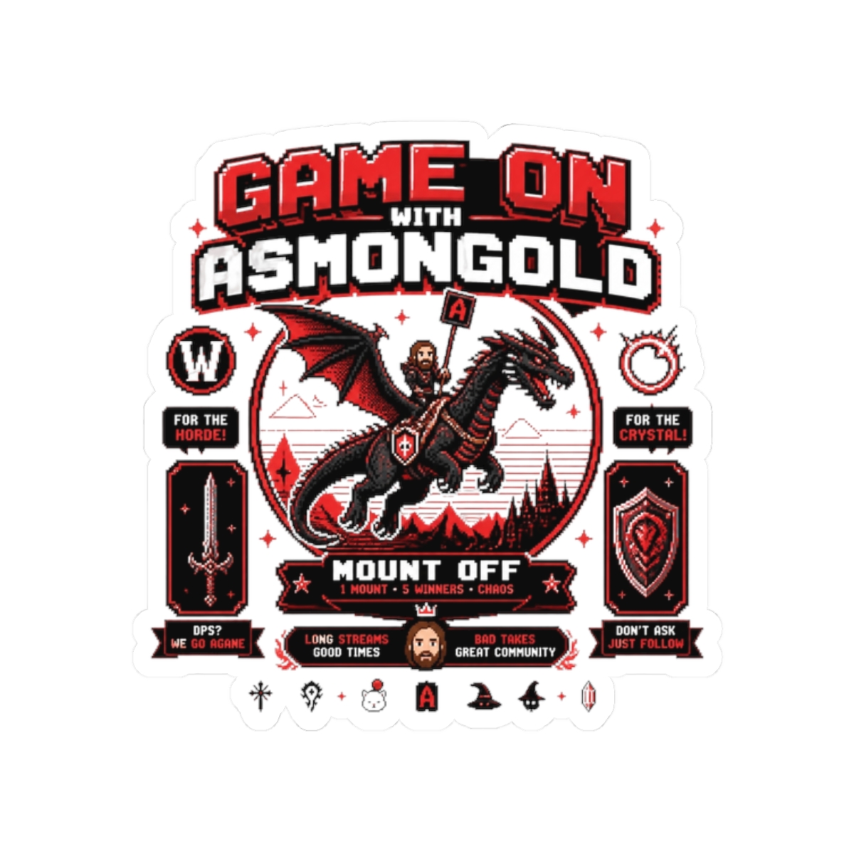 Asmongold Community Events Like Sticker - Official Stickers merchandise