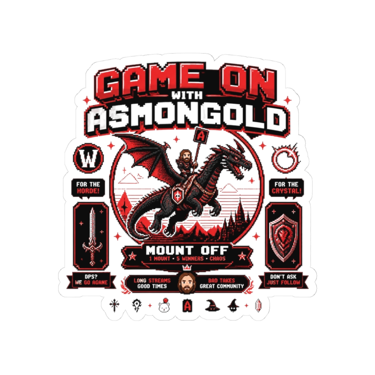 Asmongold Community Events Like Sticker
