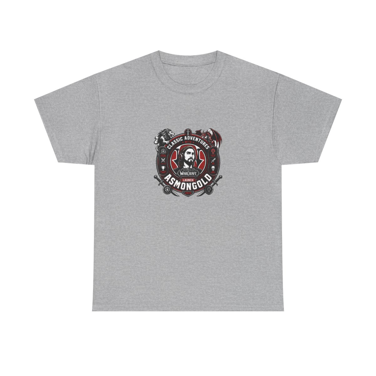 Asmongold "World of Warcraft: Classic Launch" Unisex Tee - alternate angle 3, merchandise