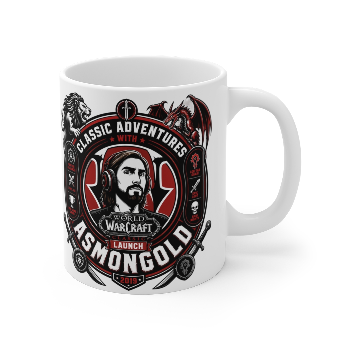 Asmongold "World of Warcraft: Classic Launch" White Mug